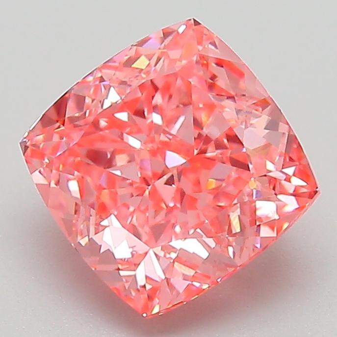 2.07 Ct. Fancy Vivid Pink Cushion Lab Grown Diamond