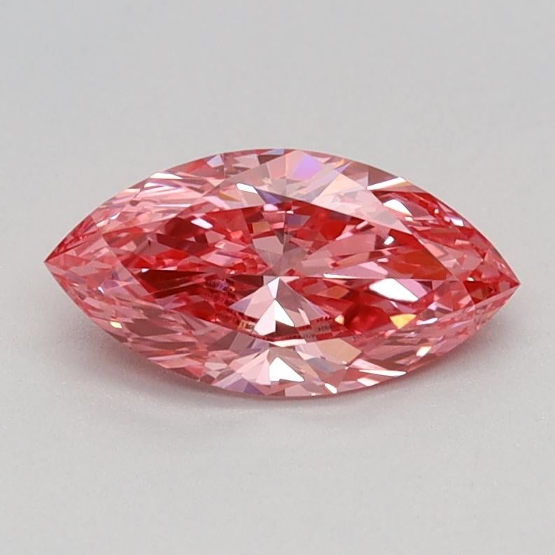0.58 Ct. Fancy Vivid Pink Marquise Lab Grown Diamond