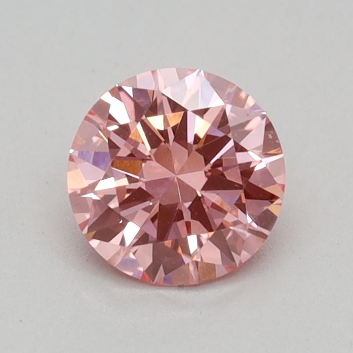 0.35 Ct. Fancy Vivid Pink Round Lab Grown Diamond