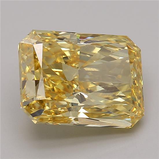 5.44 Ct. Fancy Vivid Yellow Radiant Lab Grown Diamond