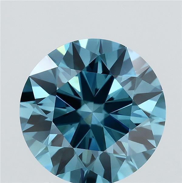 3.02 Ct. Fancy Vivid Blue Round Lab Grown Diamond