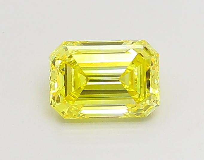 1.02 Ct. Fancy Vivid  Yellow Emerald Lab Grown Diamond