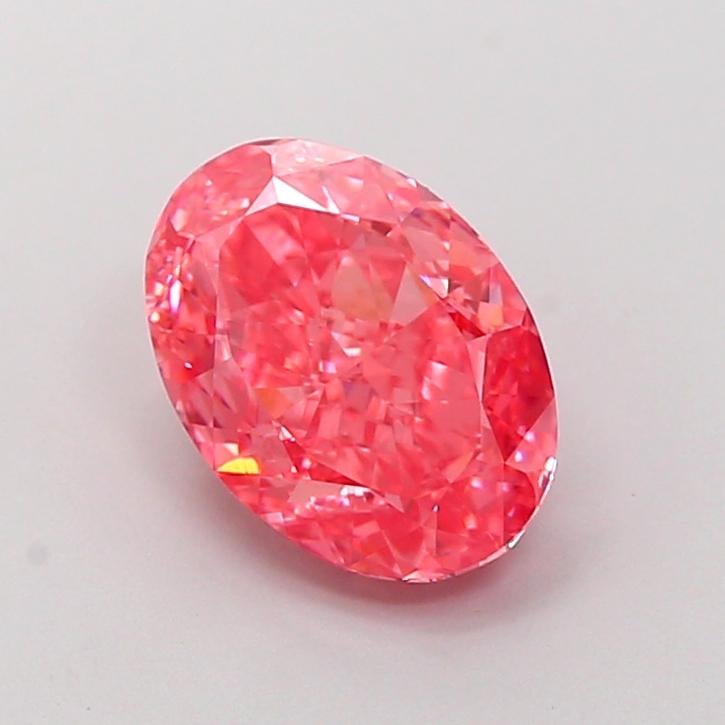 2.12 Ct. Fancy Vivid  Pink Oval Lab Grown Diamond