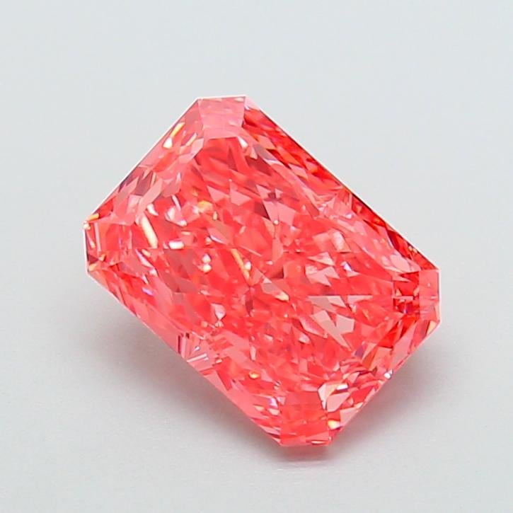 3.73 Ct. Fancy Vivid Pink Radiant Lab Grown Diamond