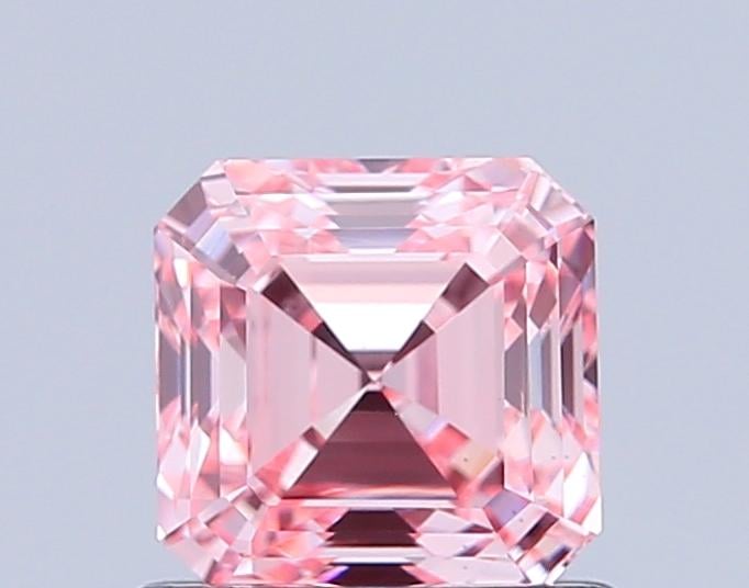 1.01 Ct. Fancy Intense Pink Asscher Lab Grown Diamond