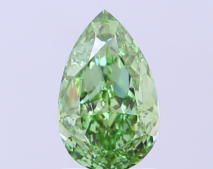 1.16 Ct. Fancy Vivid Green Pear Lab Grown Diamond