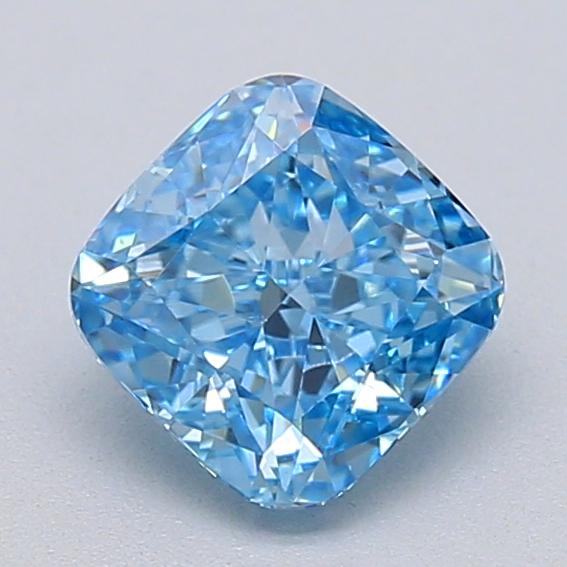 1.04 Ct. Fancy Vivid  Blue Cushion Lab Grown Diamond