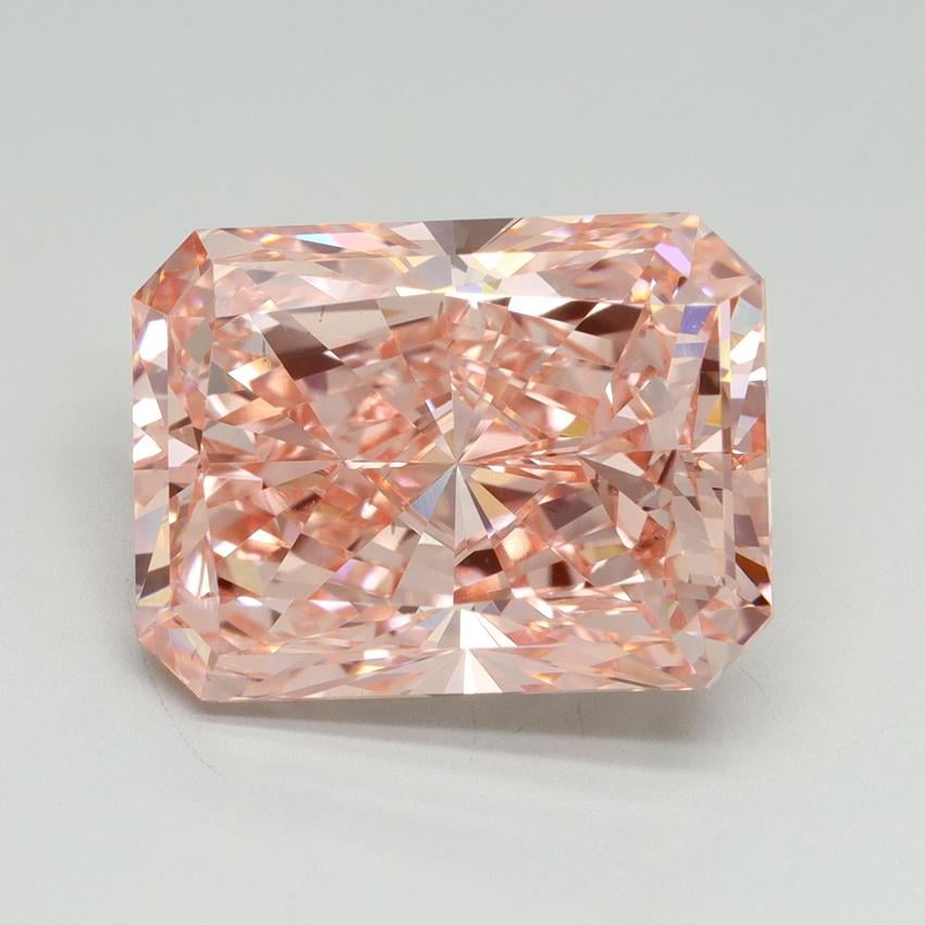 10.02 Ct. Fancy Vivid Pink Radiant Lab Grown Diamond
