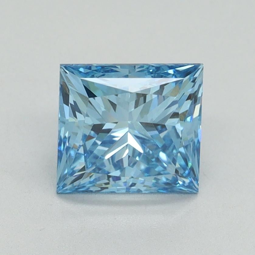 1.52 Ct. Fancy Vivid Blue Princess Lab Grown Diamond