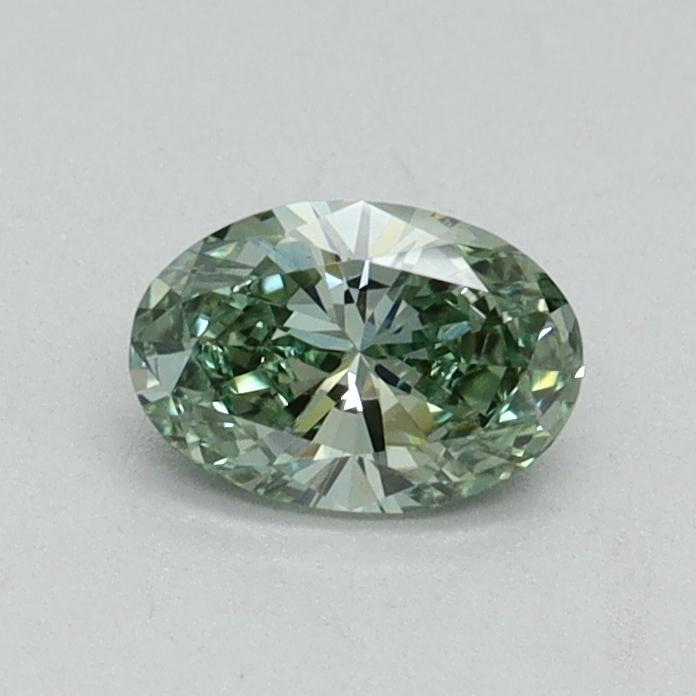 0.31 Ct. Fancy Vivid Green Oval Lab Grown Diamond