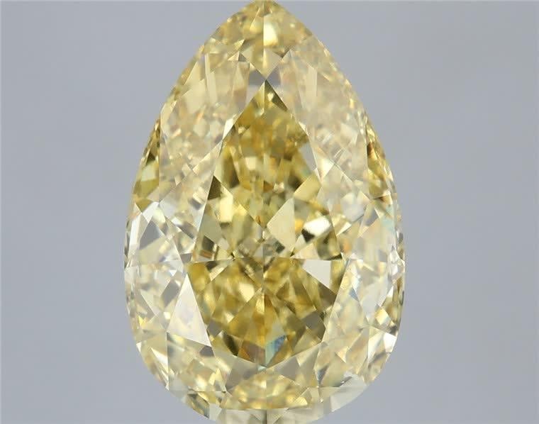 5.08 Ct. Fancy Vivid Yellow Pear Lab Grown Diamond