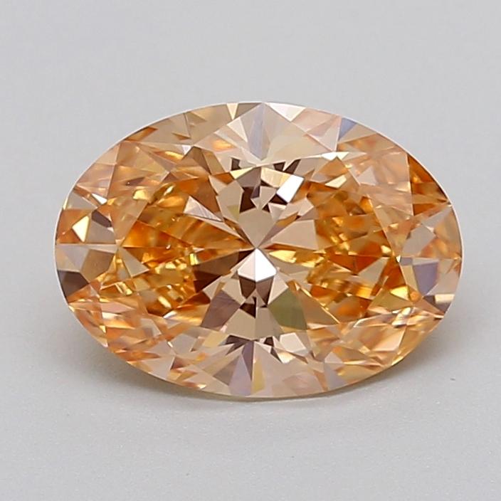 2.02 Ct. Fancy Vivid Pinkish Orange Oval Lab Grown Diamond