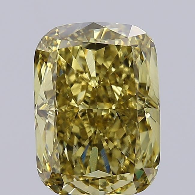 6.00 Ct. Fancy Intense Yellow Cushion Lab Grown Diamond