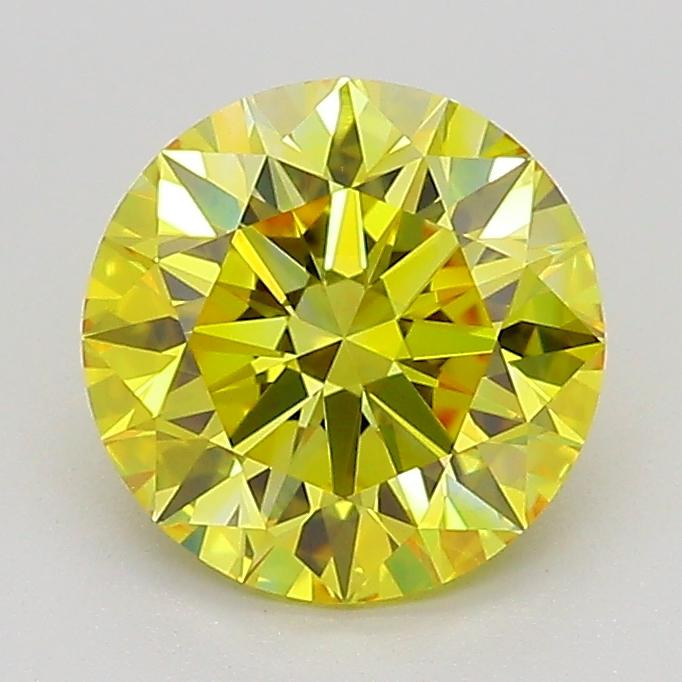 1.60 Ct. Fancy Vivid  Yellow Round Lab Grown Diamond