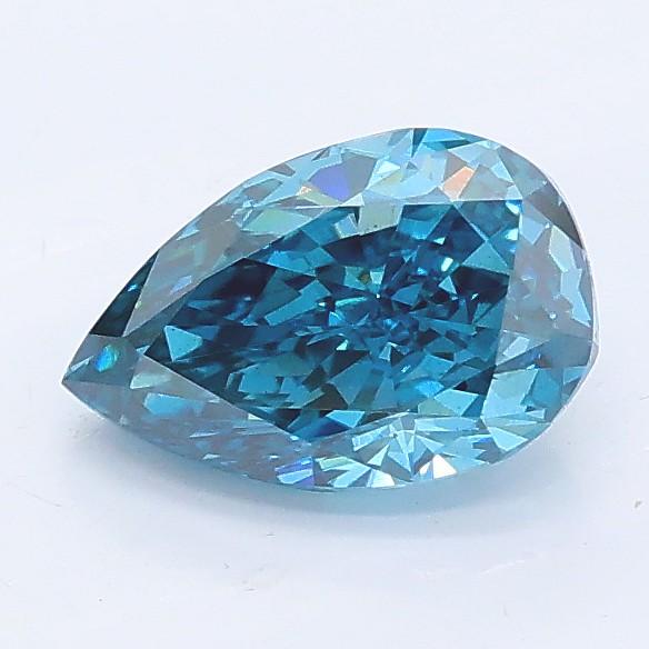 1.08 Ct. Fancy Vivid Blue Pear Lab Grown Diamond