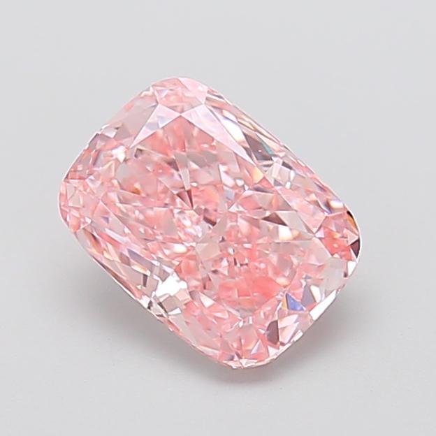 2.03 Ct. Fancy Vivid  Pink Cushion Lab Grown Diamond