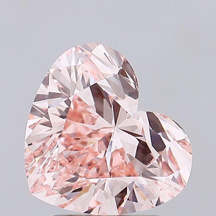 1.72 Ct. Fancy Intense Pink Heart Lab Grown Diamond