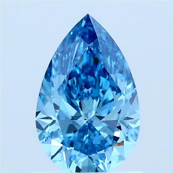 1.01 Ct. Fancy Vivid Blue Pear Lab Grown Diamond