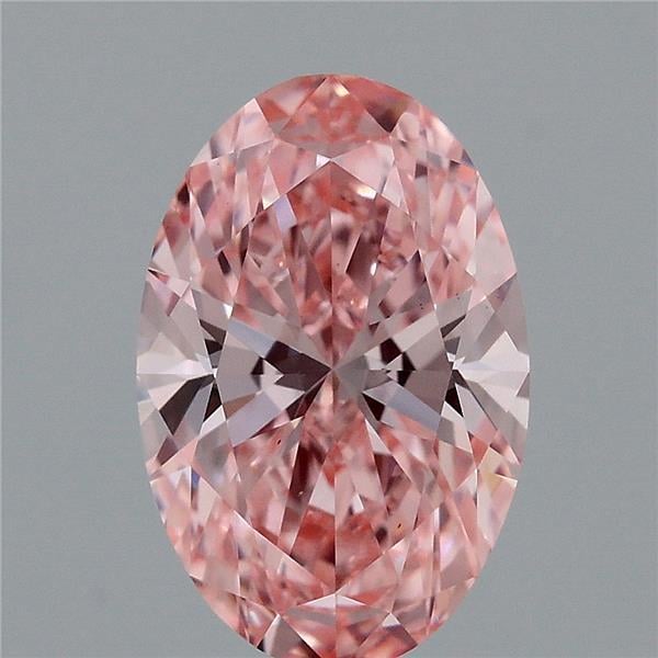 1.74 Ct. Fancy Vivid Pink Oval Lab Grown Diamond