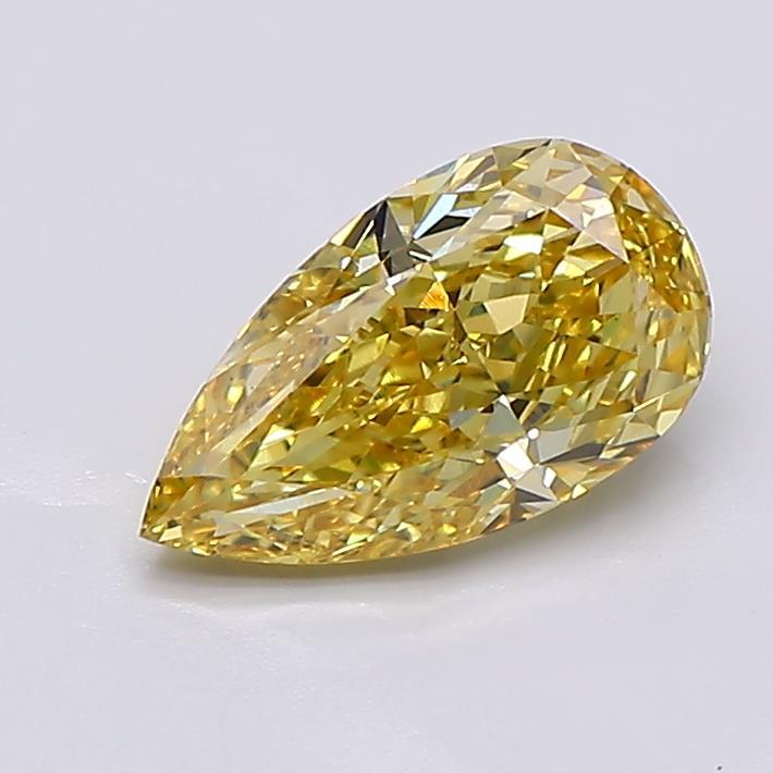 1.28 Ct. Fancy Intense Yellow Pear Lab Grown Diamond
