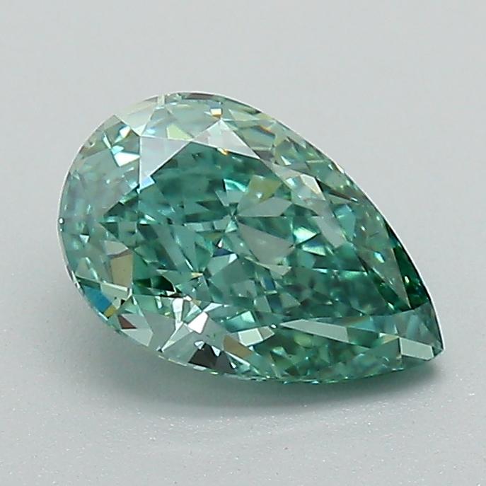 1.04 Ct. Fancy Vivid Green Pear Lab Grown Diamond