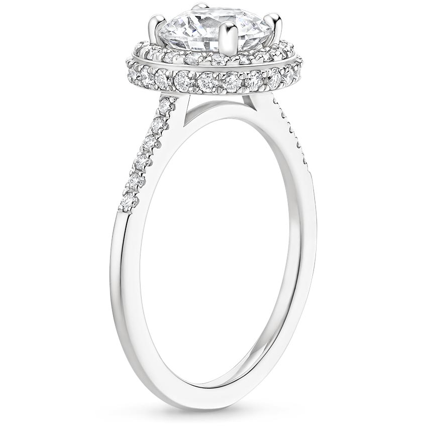 18K White Gold Audra Diamond Ring, large side view