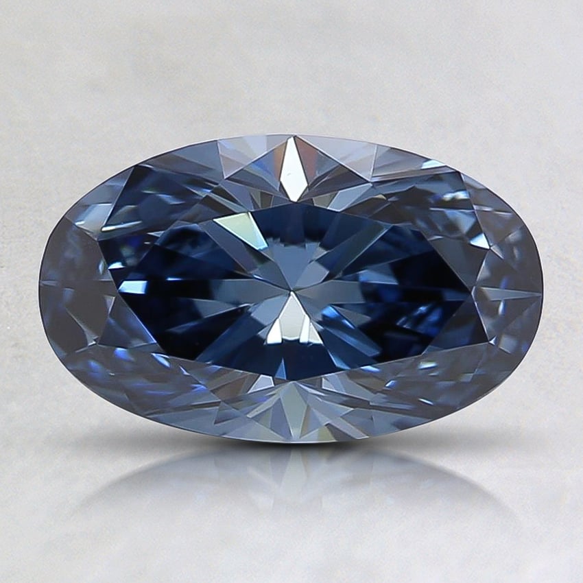 1.12 Ct. Fancy Vivid Blue Oval Lab Grown Diamond