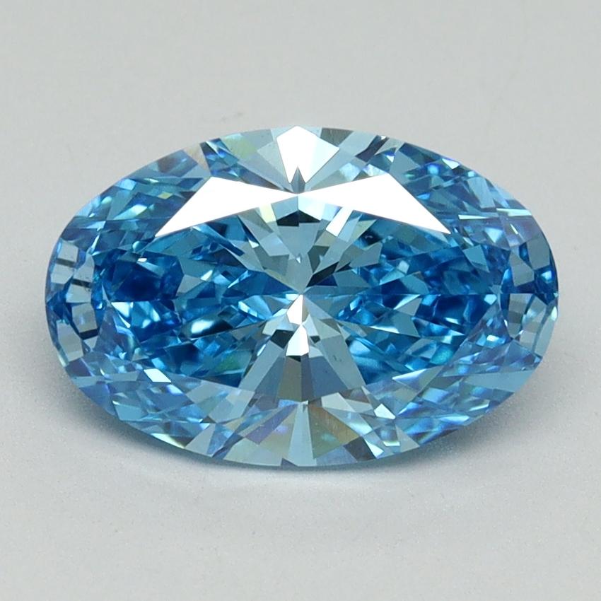 2.01 Ct. Fancy Vivid Blue Oval Lab Grown Diamond