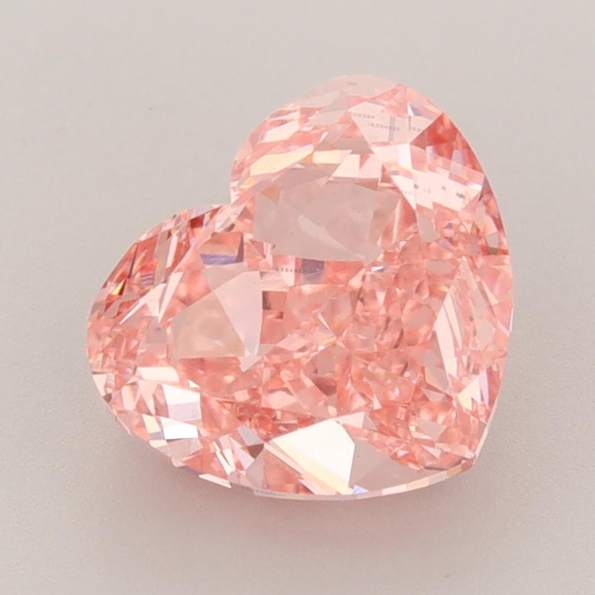 3.01 Ct. Fancy Vivid  Pink Heart Lab Grown Diamond