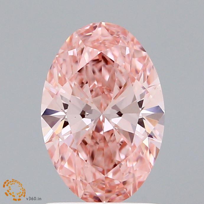 1.41 Ct. Fancy Vivid Pink Oval Lab Grown Diamond