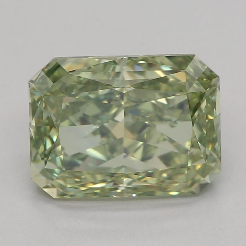 1.58 Ct. Fancy Vivid Green Radiant Lab Grown Diamond