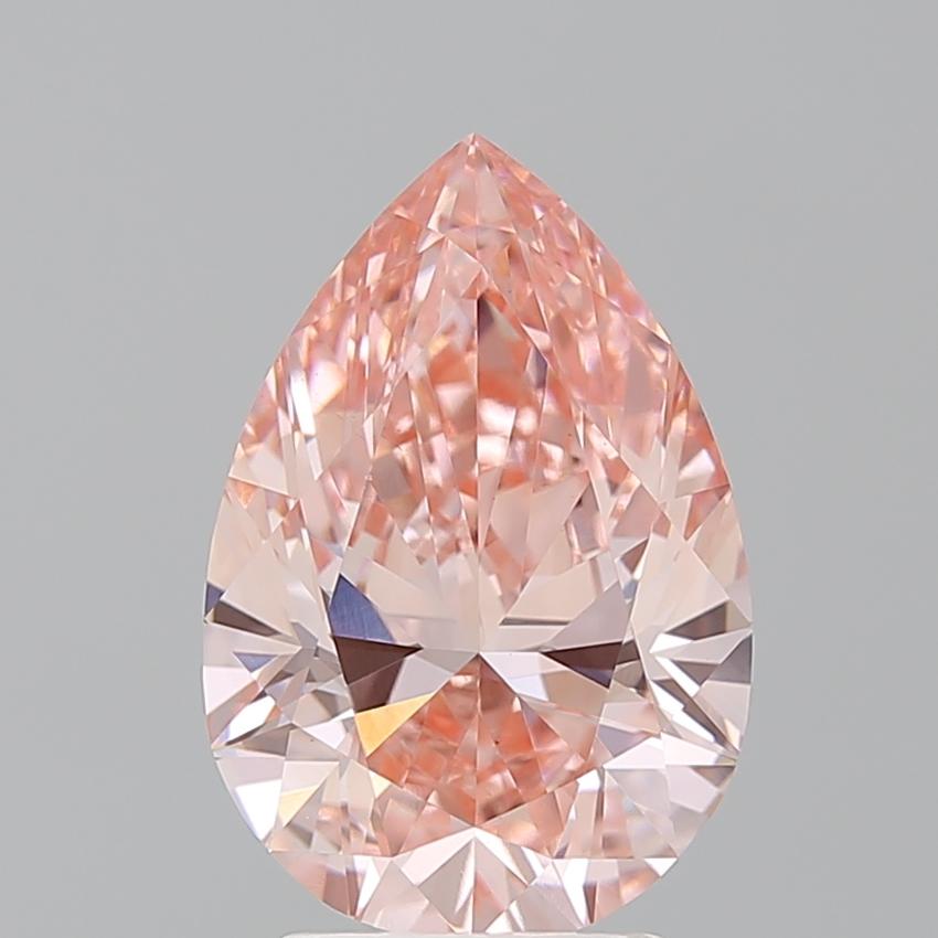 3.03 Ct. Fancy Vivid Pink Pear Lab Grown Diamond