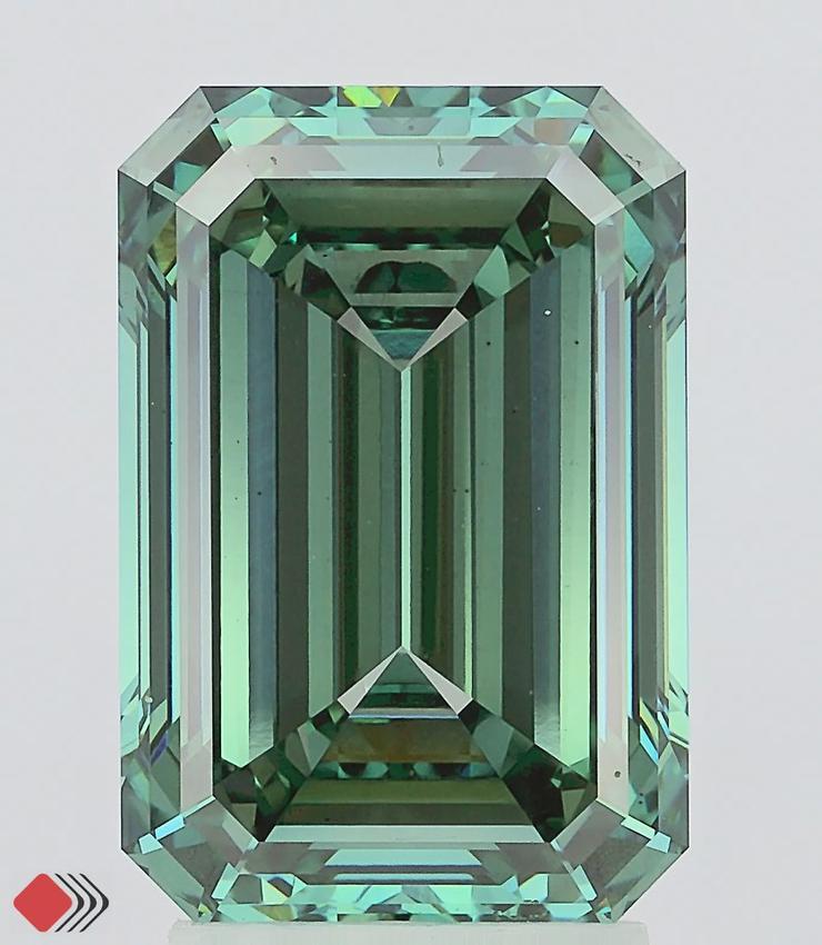 3.83 Ct. Fancy Vivid Green Emerald Lab Grown Diamond