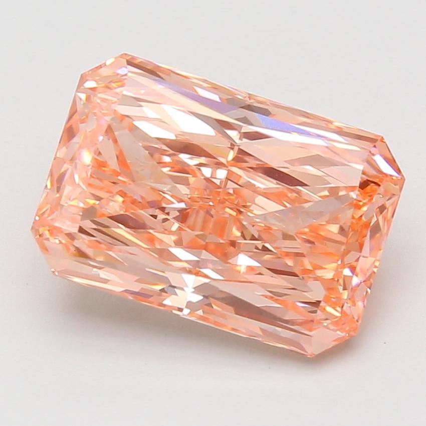 6.09 Ct. Fancy Vivid Pink Radiant Lab Grown Diamond