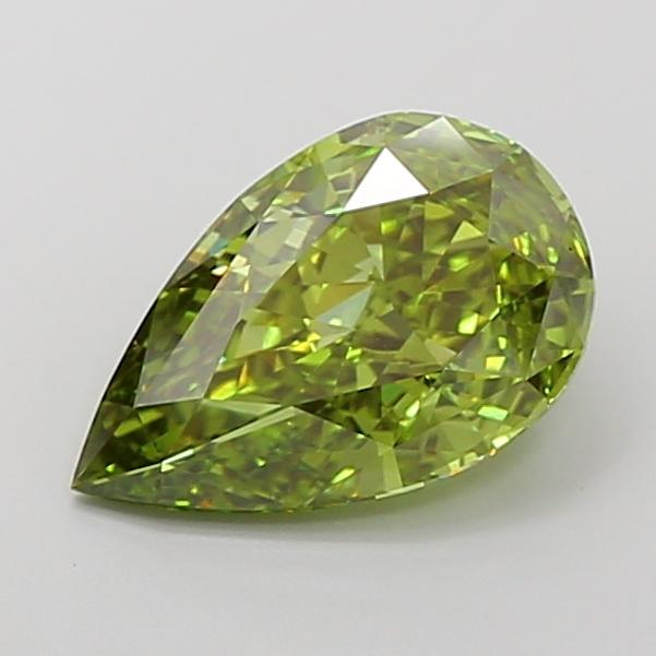 3.55 Ct. Fancy Vivid Green Pear Lab Grown Diamond