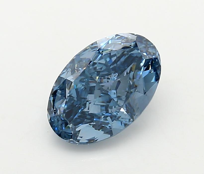1.51 Ct. Fancy Vivid  Blue Oval Lab Grown Diamond