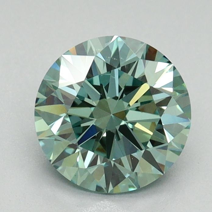1.23 Ct. Fancy Vivid Green Round Lab Grown Diamond