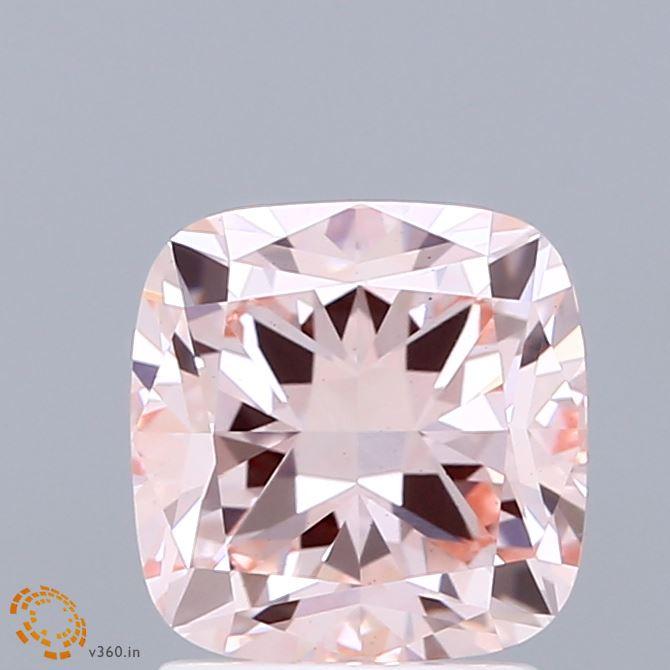 2.07 Ct. Fancy Intense  Pink Cushion Lab Grown Diamond