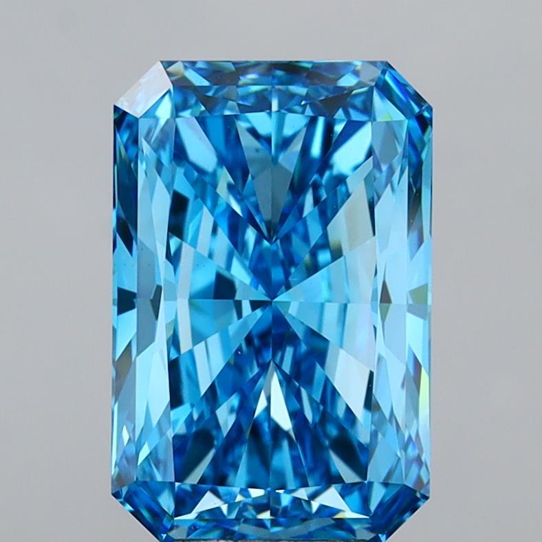 8.04 Ct. Fancy Vivid Blue Radiant Lab Grown Diamond