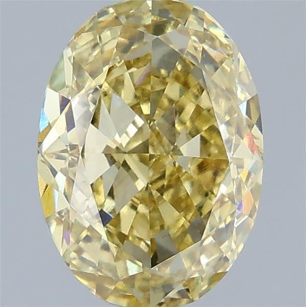 3.01 Ct. Fancy Intense Yellow Oval Lab Grown Diamond