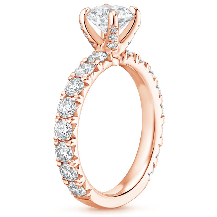 14K Rose Gold Luxe Ellora Diamond Ring, large side view