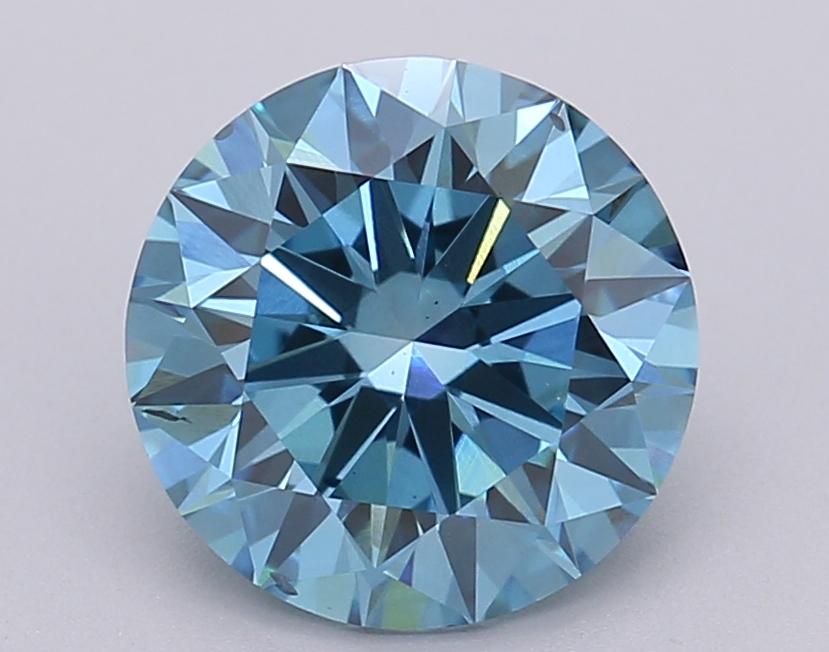 1.98 Ct. Fancy Vivid Blue Round Lab Grown Diamond
