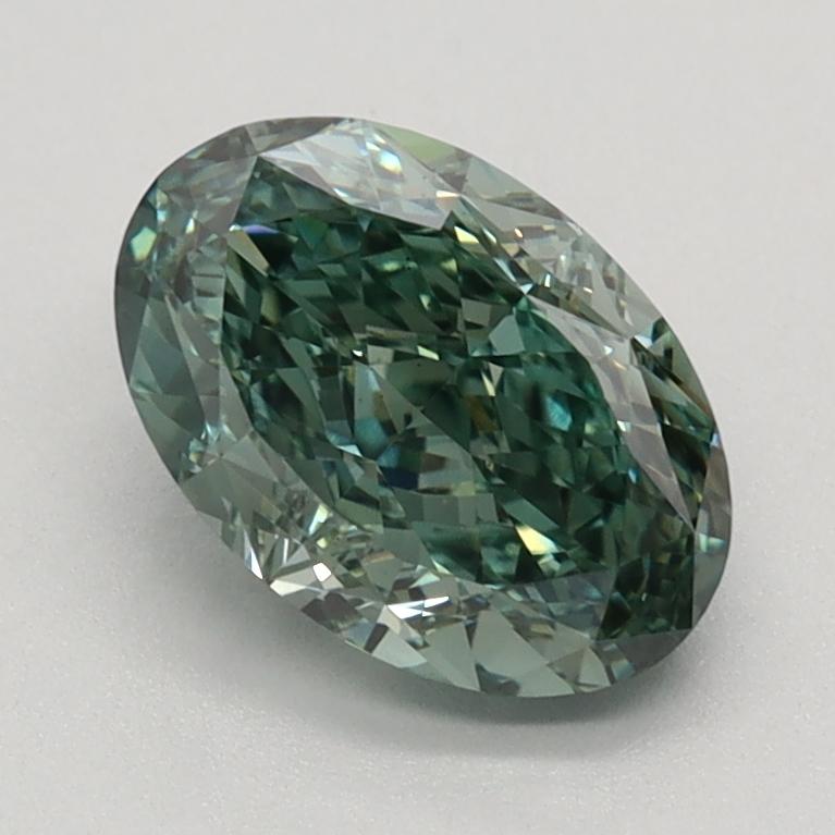 1.36 Ct. Fancy Intense Green Oval Lab Grown Diamond