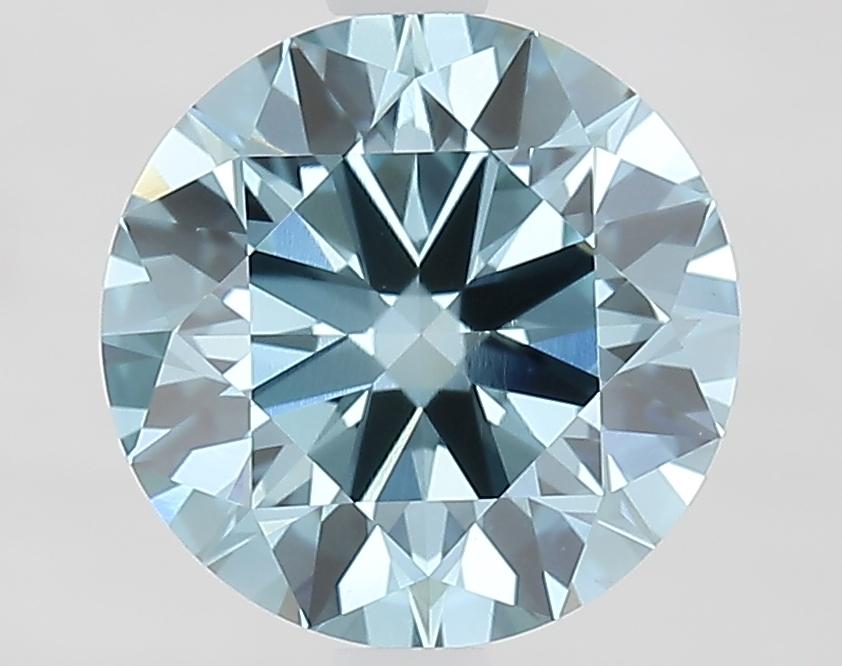 2.05 Ct. Fancy Vivid Blue Round Lab Grown Diamond