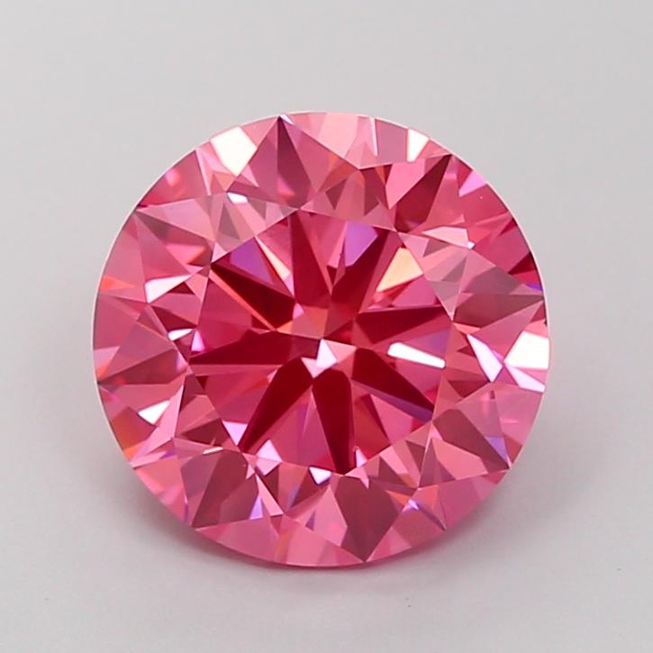 4.01 Ct. Fancy Vivid  Pink Round Lab Grown Diamond