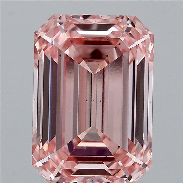 7.04 Ct. Fancy Intense Pink Emerald Lab Grown Diamond