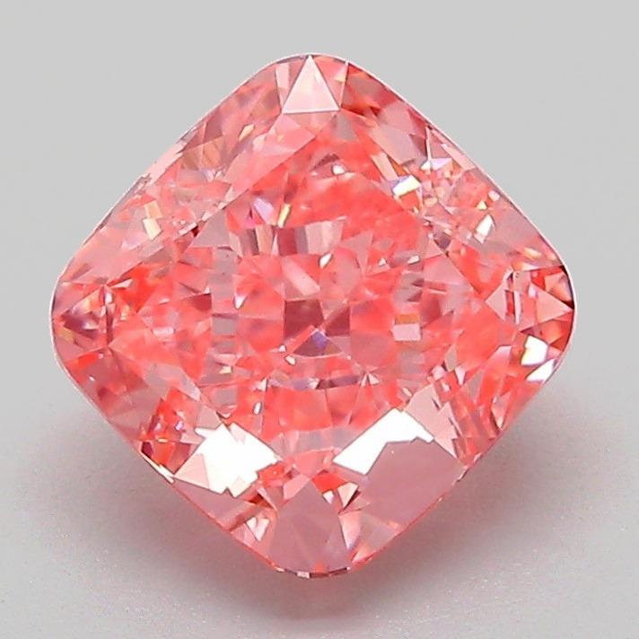2.02 Ct. Fancy Vivid Pink Cushion Lab Grown Diamond