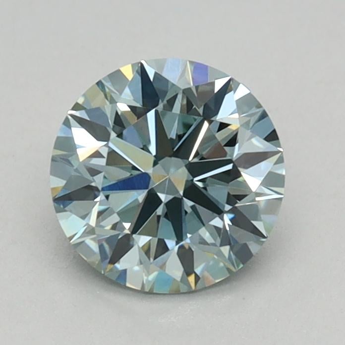 0.67 Ct. Fancy Intense Bluish Green Round Lab Grown Diamond