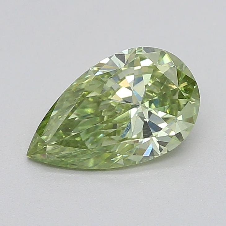 0.70 Ct. Fancy Vivid  Green Pear Lab Grown Diamond