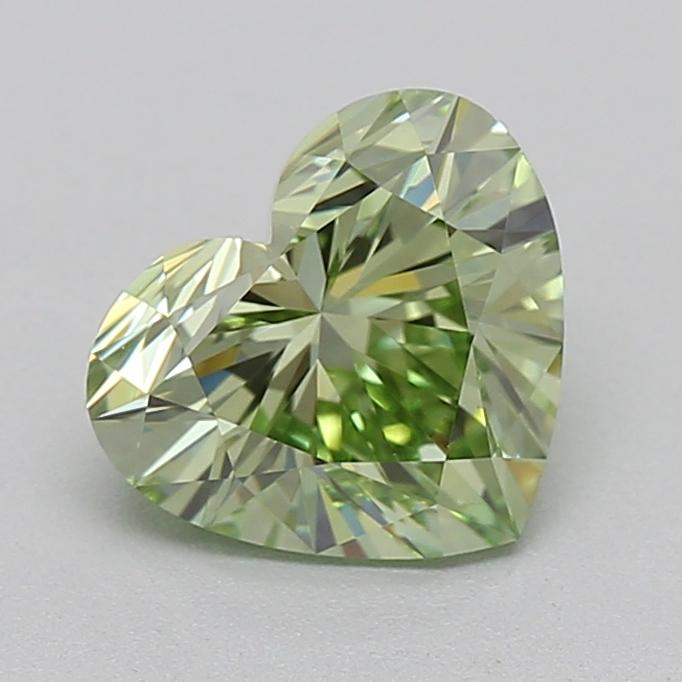 1.05 Ct. Fancy Intense  Green Heart Lab Grown Diamond